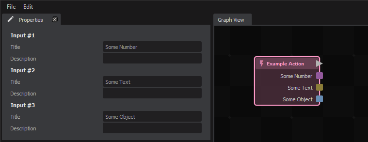 Entering custom parameter names in the editor