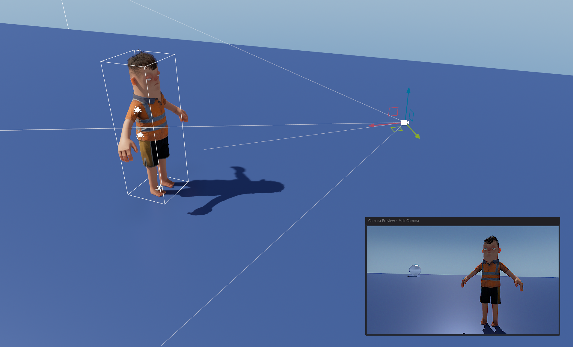 The camera preview is created using a Component EditorTool