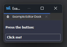 How the Widget looks when un-docked