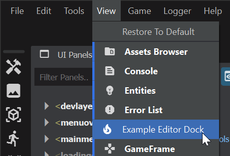 The Dockable Window can now be opened/closed from the View menu