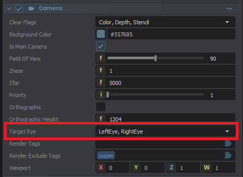 Click on this dropdown and check LeftEye and RightEye