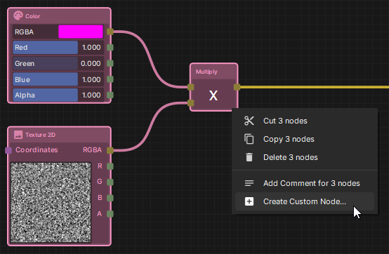 Right clicking on pre-existing nodes to create a Subgraph from them