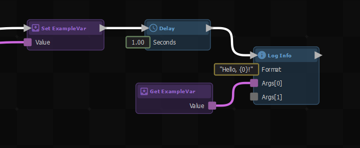 A simple example setting and getting an example variable