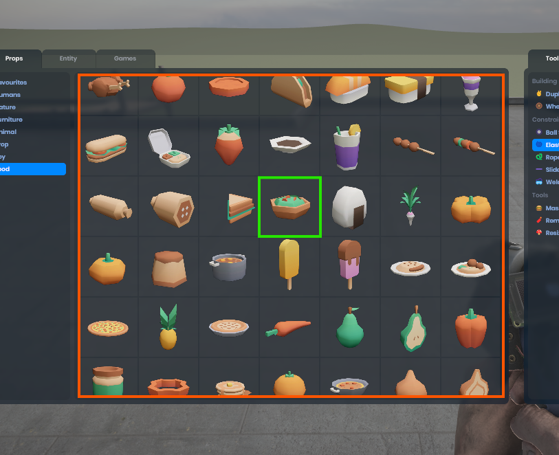 An example usage of VirtualGrid
