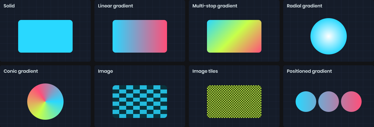 Gradient and image fills