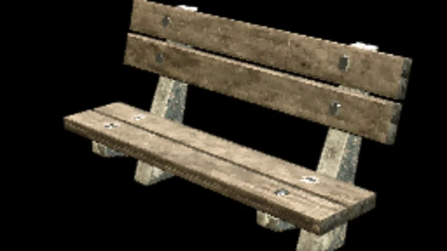 Pixel PBR Park Bench