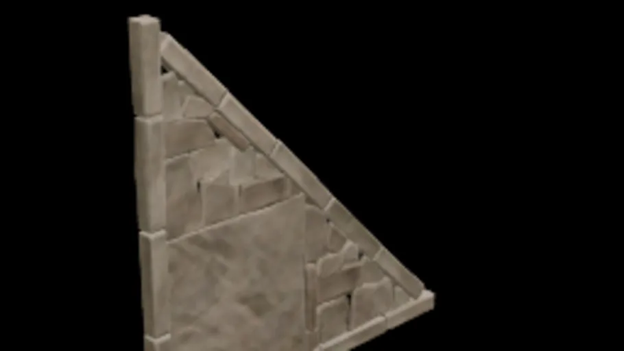 Grug Stone Ramp Wall