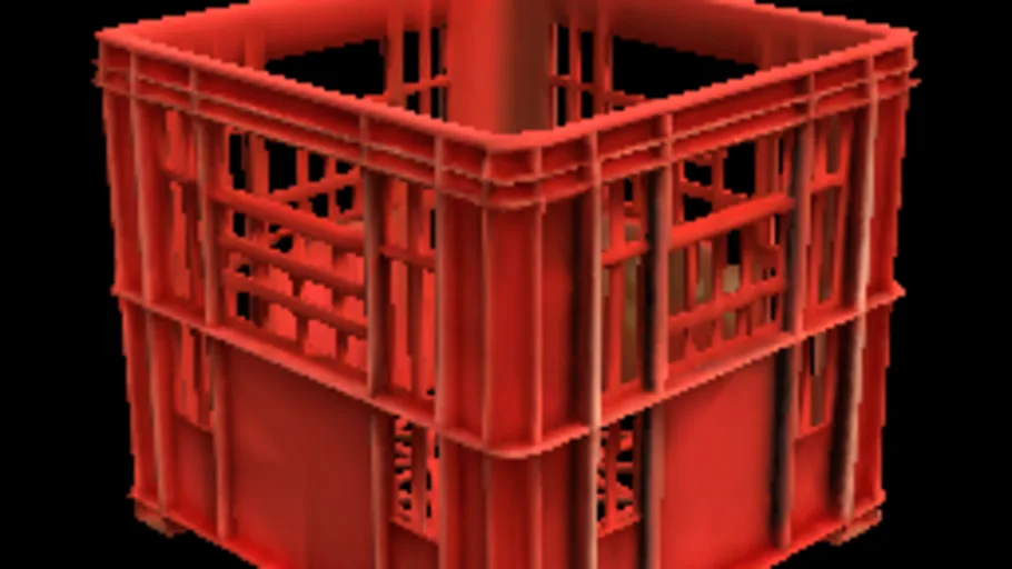 Red Plastic Crate