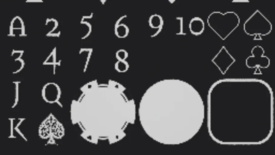 Poker decal sheet
