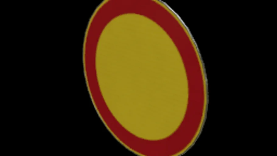 Roadsign Round Yellow