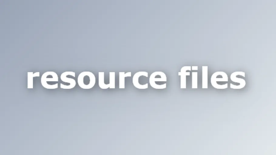 Resource Files