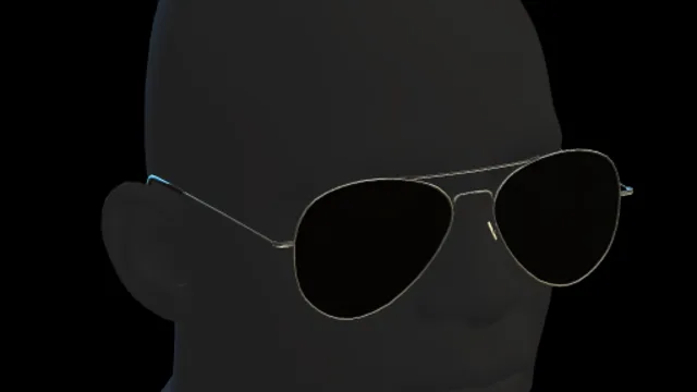 Black Aviator Sunglasses