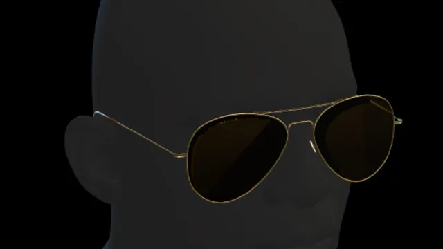 Gold Aviator Sunglasses