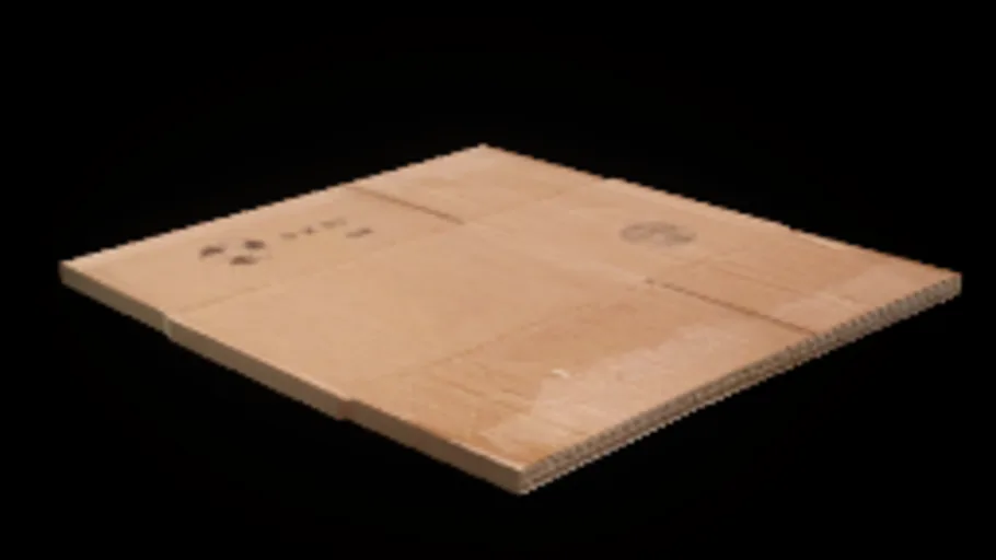 Flattened cardboard 1