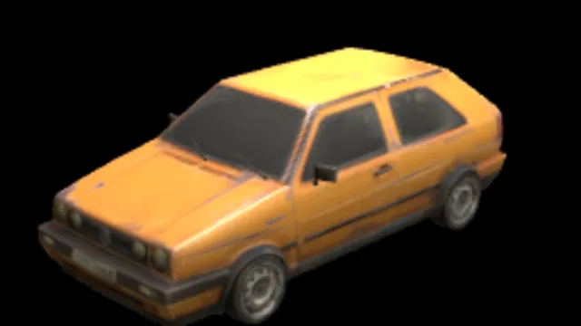 Stylised Yellow Car