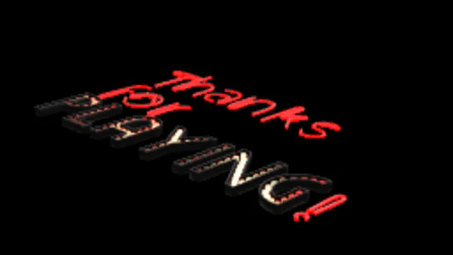 Thanks for PLAYING! Neon Sign