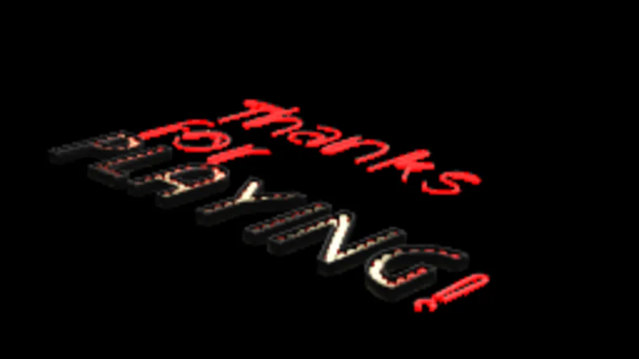 Thanks for PLAYING! Neon Sign