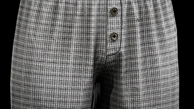 Plaid baggy boxers cream