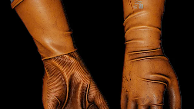 Orange Cleaning Gloves