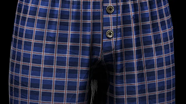 Plaid baggy boxers blue