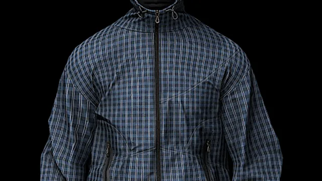 Navy Check Raincoat with Cap