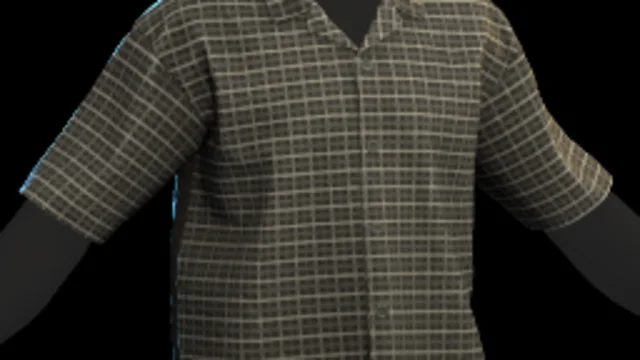Vacation Shirt Gray Green Check