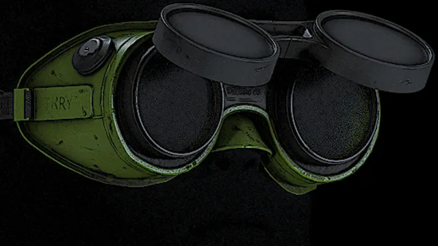 Welding Goggles Visor Up Green