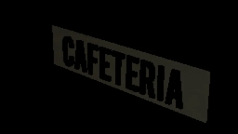 Cafeteria Room Placard