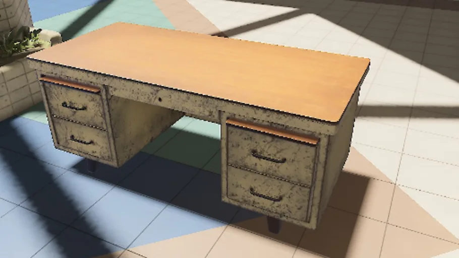 Old Metal Desk