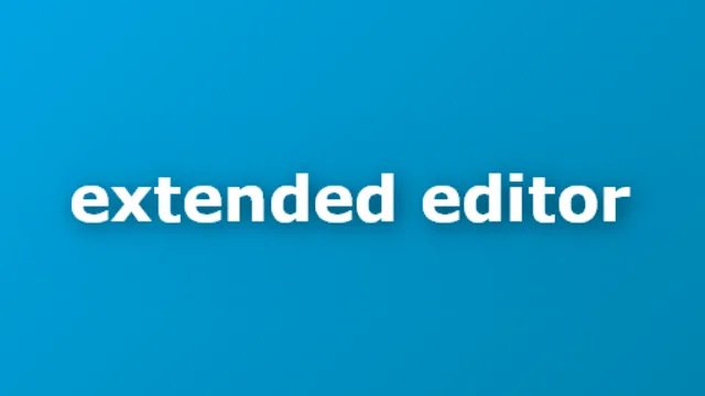 Extended Editor