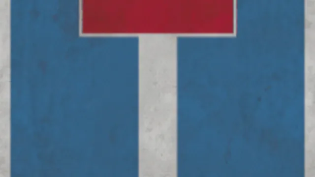 Decal Road Sign Dead End Square