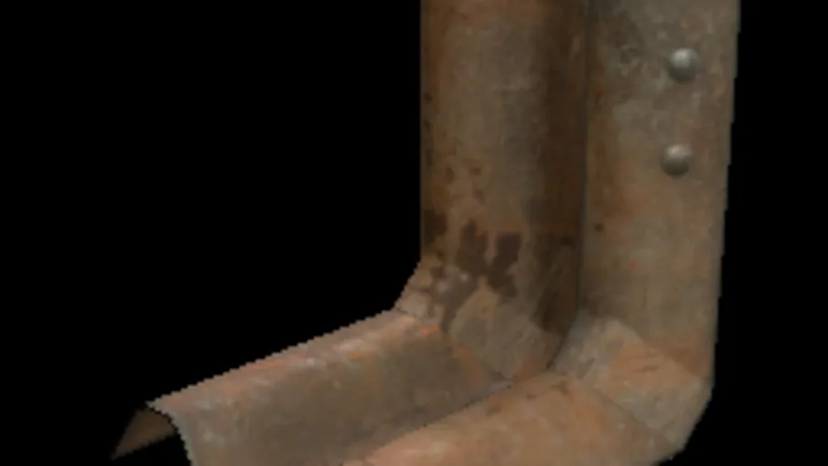 Road Barrier Rusty Corner In A