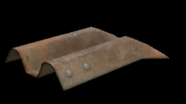 Road Barrier Rusty End A