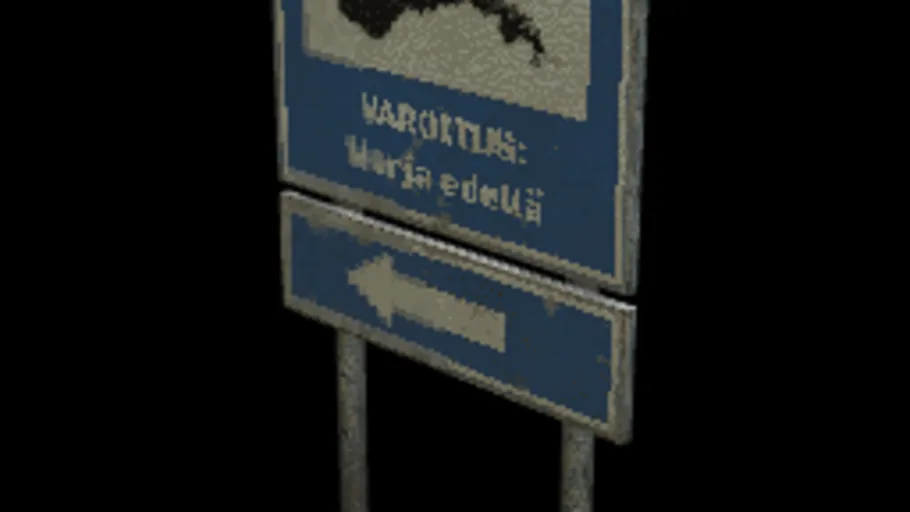 Retro Location Sign