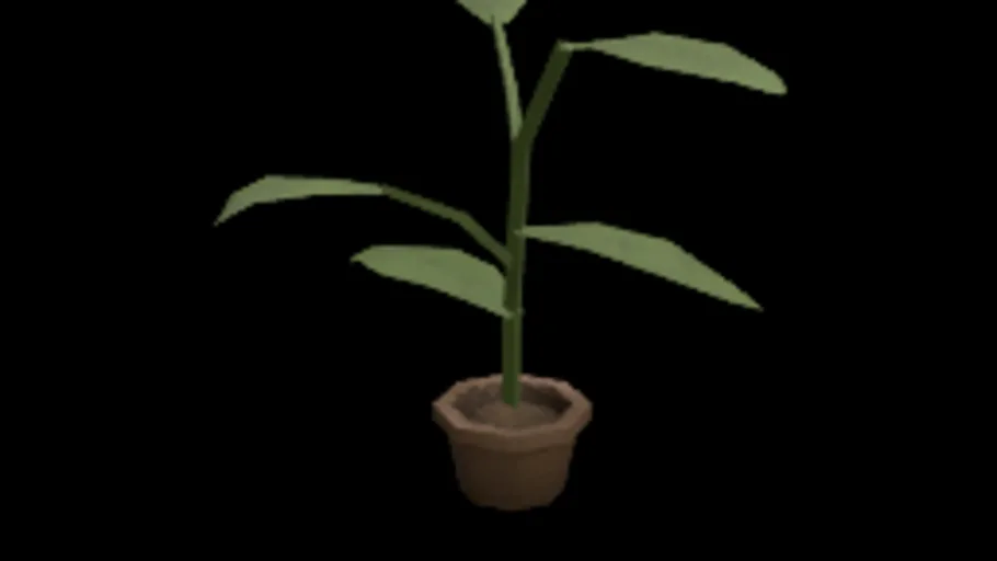 Retro Potted Leaves