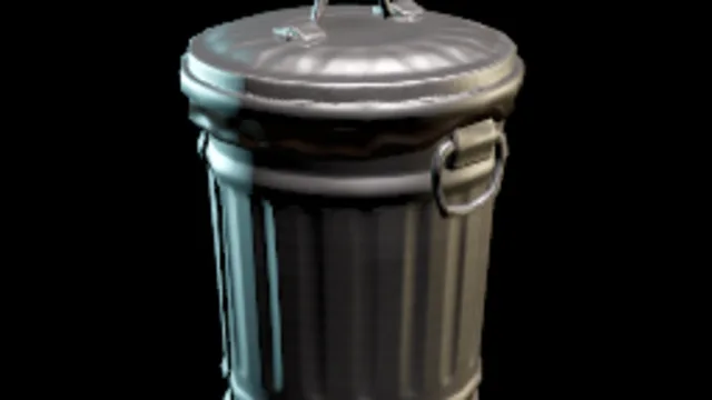 Silver Trashcan