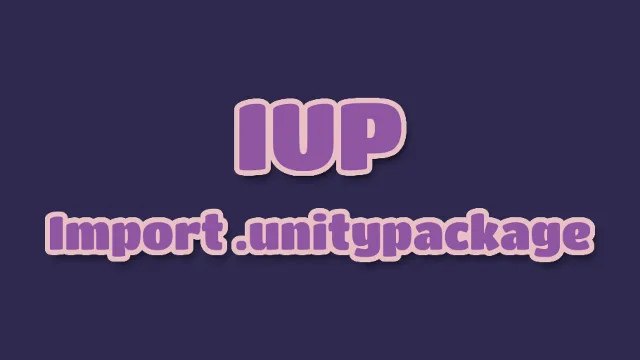 Import Unity Package