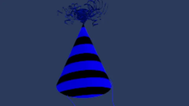 Blue Foil Party Hat