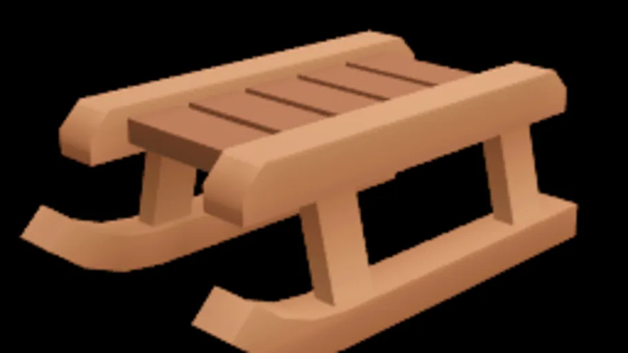 Long Wooden Sled