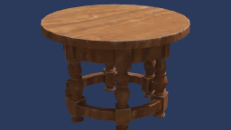 Old Wooden Table Low Poly