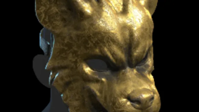 Hyena Facemask (Gold)