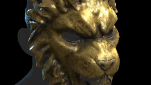 Lion Facemask (Gold)