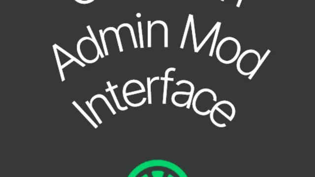 Common Admin Mod Interface