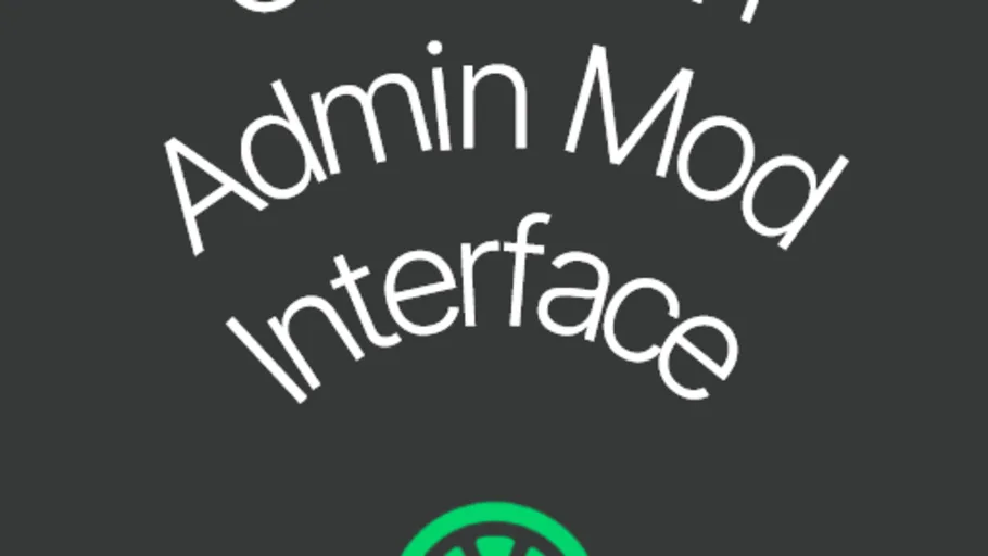 Common Admin Mod Interface