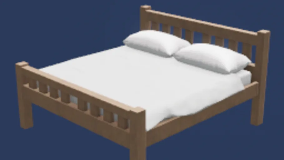Plain Wood Doublebed