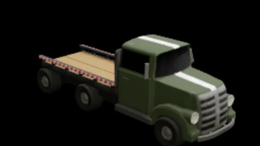 Cartoony Flatbed Truck