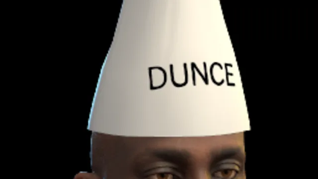 Dunce Cap Horizontal Black Text