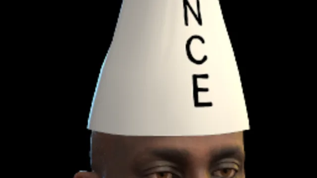 Dunce Cap Black Text