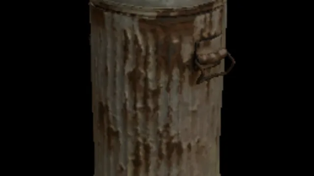 Metal Trash Can (Rusted)