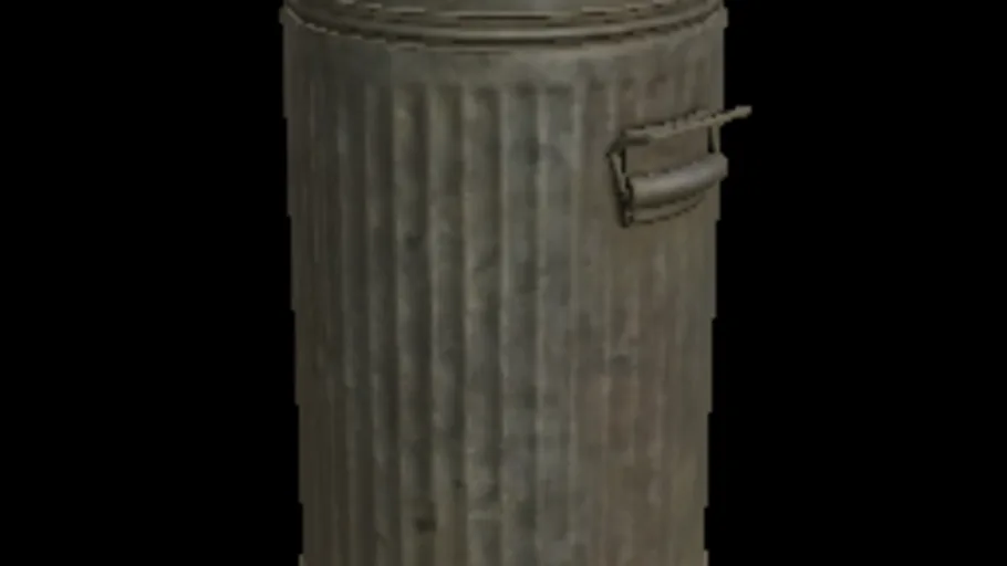Metal Trash Can